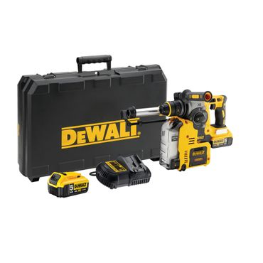 DeWALT Akku-Kombihammer DCH275P2, 18V mit Absaugung 2x 5,0 Ah und Ladegerät in TSTAK