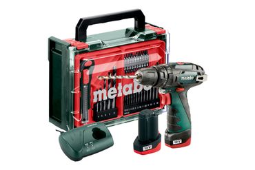 Metabo Akku-Schlagbohrschrauber PowerMaxx SB Basic Set 12V,  2x 2,0 Ah und Lader