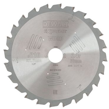 DeWALT Kreissägeblatt DT4310-QZ für stationäre Sägen 216/30 mm 24 WZ 