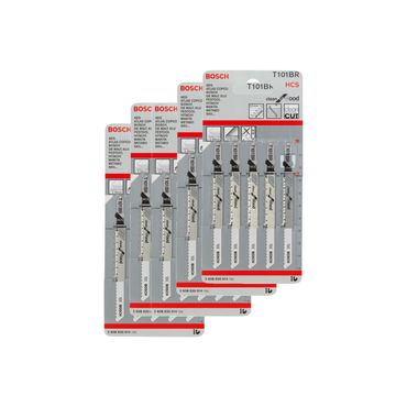 Bosch Stichsägeblatt T 101 BR, Clean for Wood, 5x 5er-Pack