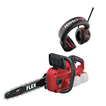 Flex Akku-Gartenpaket Kette + Sound - Kettensäge & PerfectPro EarProtection H-40