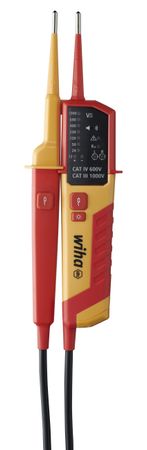 Wiha Spannungs- und Durchgangsprüfer 12 - 1.000 V AC, CAT IV inkl. 2x AAA-Batterien (45216)