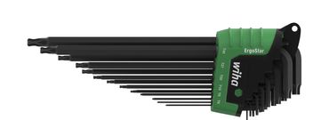 Wiha Stiftschlüssel Set im ErgoStar Halter TORX® Kugelkopf 13-tlg. schwarzoxidiert (43847)