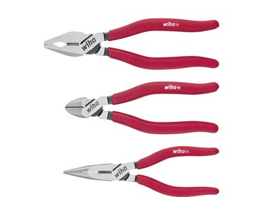 Wiha Zangen Set Classic Kombi-, Flachrundzange, Seitenschneider 3-tlg. (26850)