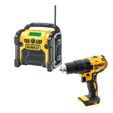 DeWALT Kompakt-Radio XR Li-Ion mit DAB+ DCR020 6  Akku-Bohrschrauber DCD777N