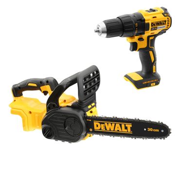 DeWalt Akku-Kettensäge 18V DCM565N-XJ 30 cm & 1x DeWALT Akku-Bohrschrauber DCD777N