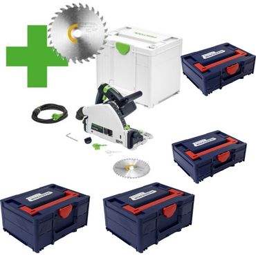 [Paket] Festool Tauchsäge TS 55 F Master Edition 2023 mit 2 Sägeblätter im Systainer & EW Systainer