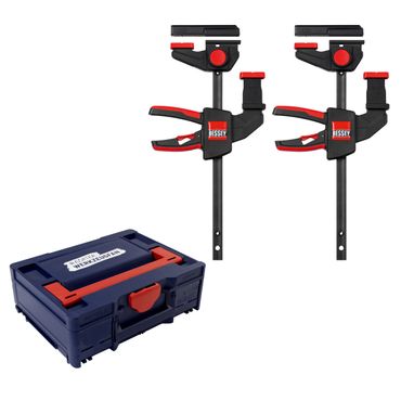 Bessey EZR15SET Führungsschienen für Bosch/Mafell FSN, 2 Stück & EW Systainer³ M 137 blau / rot