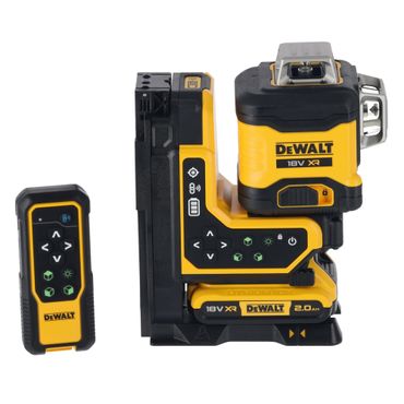 DeWALT Linienlaser DCLE34035D1 mit Fernbedienung, 18 V, 1x 2x0 Ah und Ladegerät