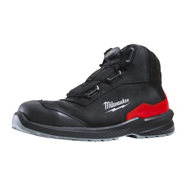 Milwaukee Größe 41 FLEXTRED S3S Sicherheits-Stiefel BOA Leder schwarz