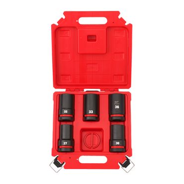 Milwaukee SHOCKWAVE Schlagnuss-Set 1" lang 5-tlg., 27 - 36 mm