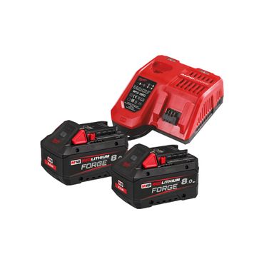 Milwaukee M18 FORGENRG Akku-Starter-Set M18 FORGENRG-802, 2x 8,0 Ah und Ladegerät