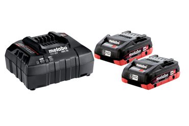 Metabo Basis-Set 2x LiHD 18V 4,0 Ah Akkus + Lader ASC55 im Karton