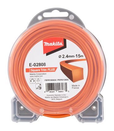 Makita Mähfaden 4kant 2,4mm x 15 m, E-02808