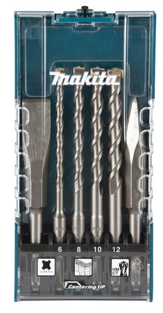 Makita Bohrer-/Meißel-Set SDS-PLUS Centering tip, 6-tlg.