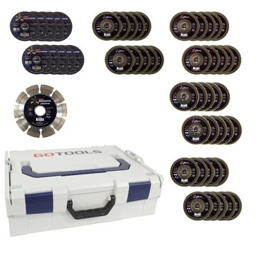[Paket] Echter Werkzeugfan x Schleifmittel L-BOXX 2 125 mm, 52-tlg.