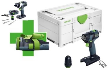 Festool Akku-Bohrschrauber TXS 18-Basic-3,0, 1x 3,0 Ah ohne Lader + Festool Spielzeug-Akku-Bohrschrauber TY-TPC