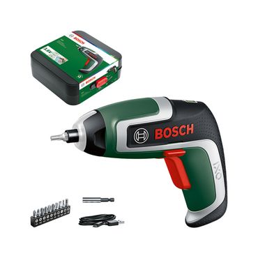 Bosch Akku-Schrauber IXO 7 mit 10 Standard Bits und Aufbewahrungsbox