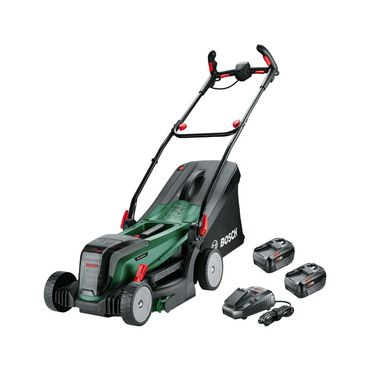 Bosch Akku-Rasenmäher UniversalRotak 2x18V-37-550, 2x PBA 4.0 Ah und Ladegerät