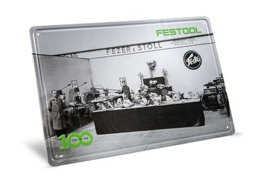 Festool 100 Jahre Blechschild Retro Messestand MES-FT2 100Y