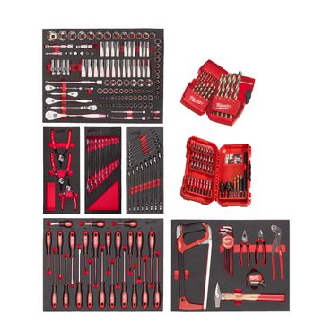 Milwaukee für Werkstattwagen 78 cm Bestücktes Einlagen-Set Industrie 244-teilig