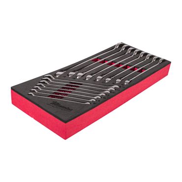 Milwaukee 9-teilige Einlage für Werkstattwagen 78 cm Doppel-Ringschlüssel Einlage