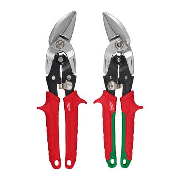 Milwaukee 2-teilig Blechscheren-Set gebogen
