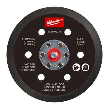 Milwaukee Schleifteller für M12 FUEL 150 mm Exzenterschleifer - weich und mit Klettverschluss FROSBPSH150