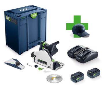 Festool Akku-Tauchsäge TSC 55 KEBI-Plus/XL100Y Limited Edition, 2x 5,0 Ah und Ladegerät im Systainer