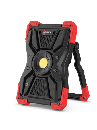 PerfectPro AkkuLED-Strahler mit  Bluetooth Lautsprecher und USB-C