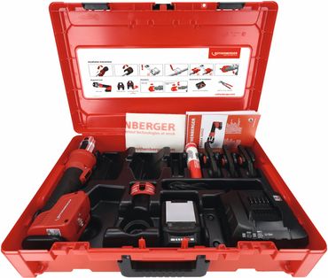 Rothenberger ROMAX NANO iJAWs Set, SV, 15-22-28mm,CAS, 1x 2,0 Ah und Ladegerät im ROCASE