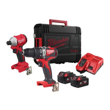 Milwaukee M18 Maschinen-Set M18 BLPP2A3-502X, 2x 5,0 Ah und Ladegerät in HD-BOX