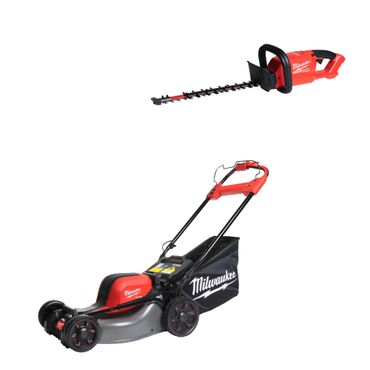 Milwaukee M18 FUEL Akku-Rasenmäher M18F2LM46-0 +  Akku-Heckenschere 45 cm M18FHET45-0, ohne Akku und Ladegerät