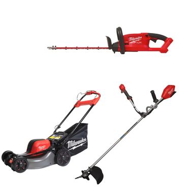 Milwaukee M18 FUEL Akku-Rasenmäher M18F2LM46-0 + Akku-Heckenschere FHT45-0 + Akku-Freischneider FUEL M18 FBCU-0