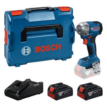 Bosch Akku-Drehschlagschrauber GDS 18V-350, 18V, 1/2", 2x4.0 Ah und Ladegerät in L-BOXX