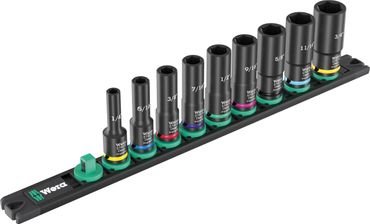 Wera 9661 Nuss-Magnetleiste B Impaktor Deep Imperial 1 Steckschlüsseleinsat