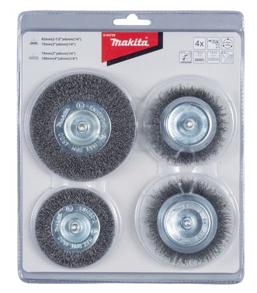 Makita Topf- und Rundbürsten-Set Stahl D-65729 