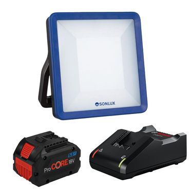 Sonlux LED Akkuleuchte Gladiator SL I B18V 4000 lm + 5,5 AH 18V Akku + GAL18V-40