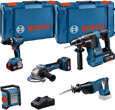 Bosch Profi-Set  GSB+GBH+GWS+GSA+GLI+3x5+GAL, 3x 5,0 Ah und Ladegerät in XL-BOXX