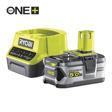 Ryobi 18 V ONE+ Akku-Starterset RC18120-150, inkl. 1x 5,0 Ah Akku und 2,0 A Ladegerät