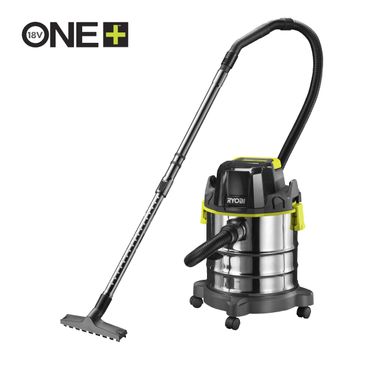 Ryobi 18 V ONE+ Akku-Nass und Trockensauger R18WDV-0, 82 AW Saugleistung, ohne Akku und Ladegerät