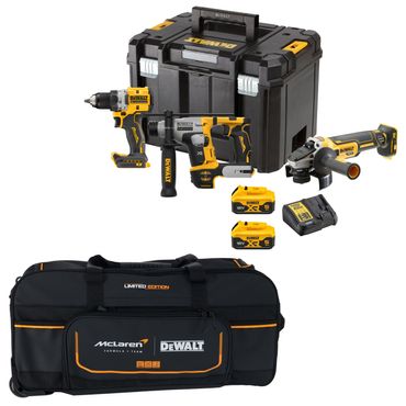DeWALT Kombopack DCK355P2T: 3 Geräte, 2 Akkus 18 Volt/5 Ah, Ladegerät und TSTAK & Reisetasche