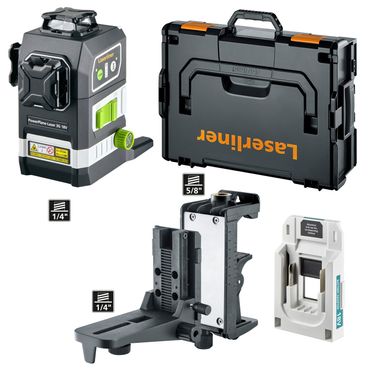 Laserliner 3x360°-Set PowerPlane-Laser 3G Multi-18V + PowerAdapter für Makita (ohne Akku und Ladegerät)