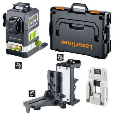 Laserliner 3x360°-Set PowerPlane-Laser 3G Multi-18V + PowerAdapter für Metabo (ohne Akku und Ladegerät)