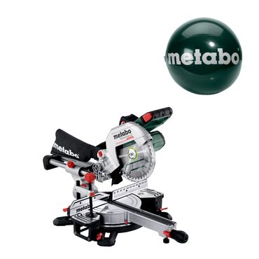 Metabo Akku-Kapp- und Gehrungssäge KGS 18 LTX BL 216 mit Zugfunktion,1x 4.0Ah + Lader + Metabo Wasserball aufblasbar
