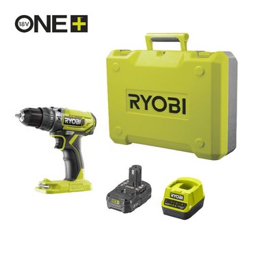 Ryobi 18 V ONE+ Akku-Schlagbohrschrauber R18PD2-120B, 1x 2,0 Ah + Ladegerät im Koffer
