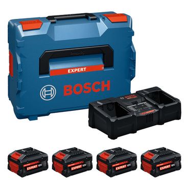 Bosch Hochleistungs-Starter-Set  2x EXBA18V-55 + 2x EXBA18V-80 + Ladegerät EXAL18V2-320 in L-BOXX