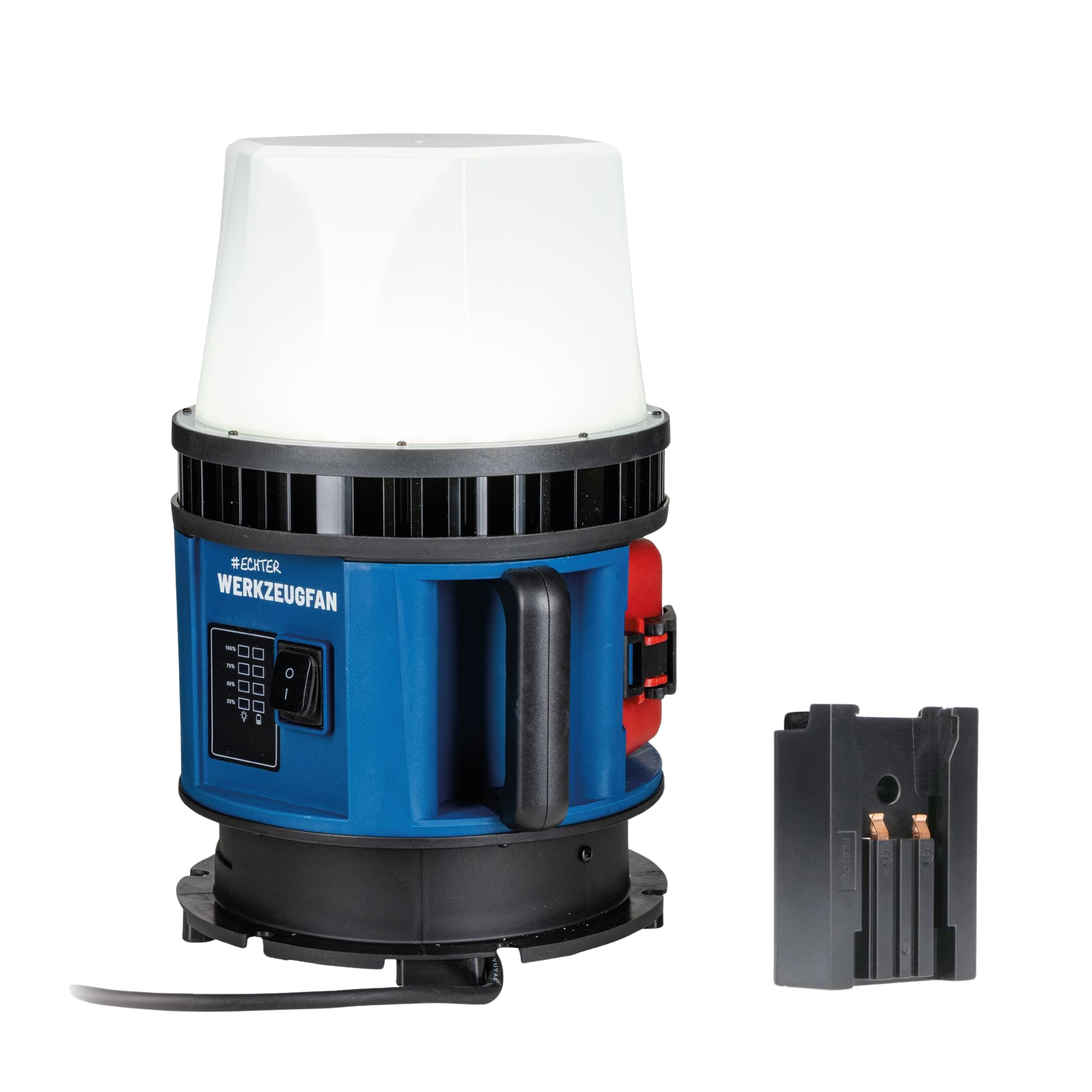 Echter Werkzeugfan LED Hybrid-Arbeitsleuchte 360° 12.000 Lumen, IP55 18V inkl. Festool Adapter