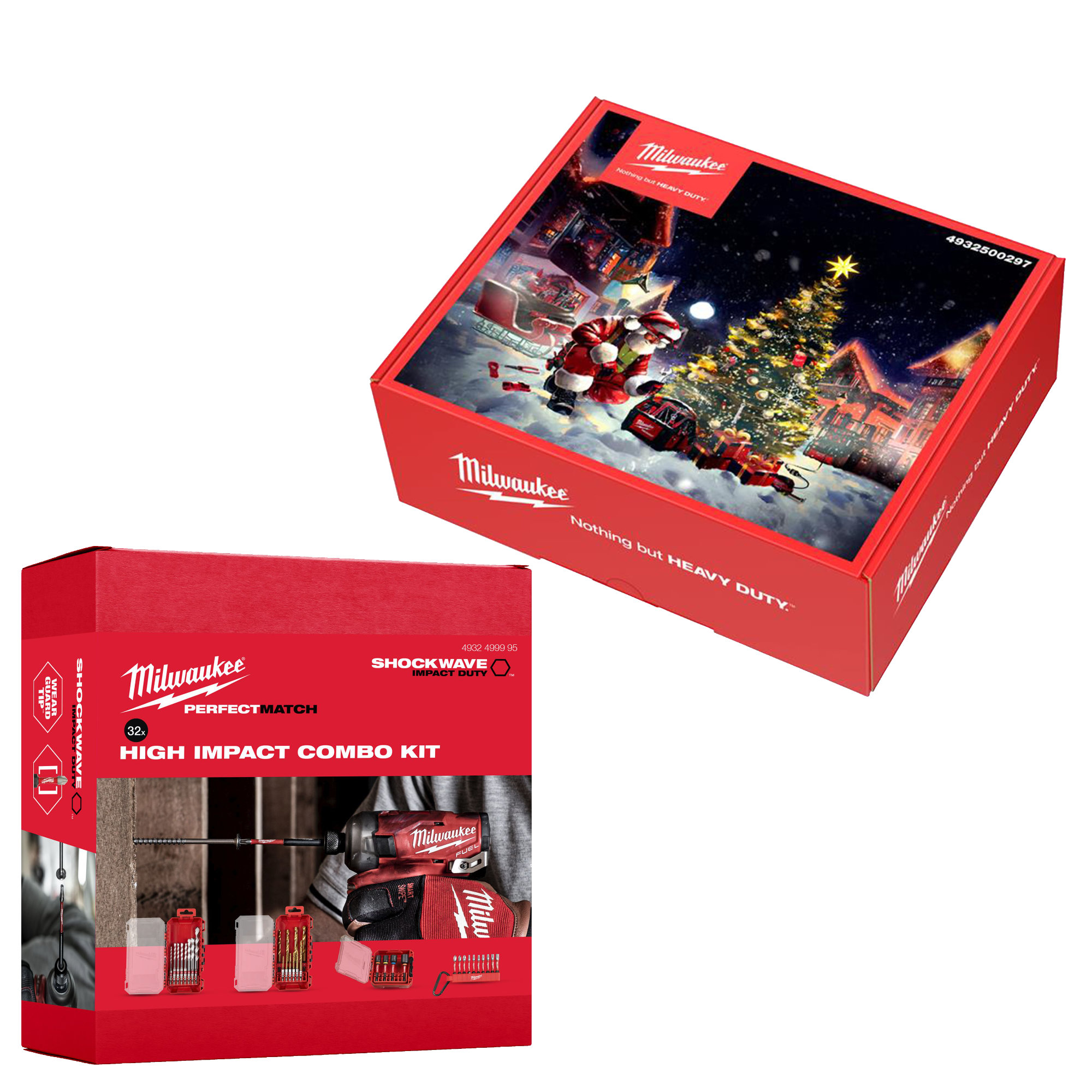 Milwaukee Weihnachtskalender 2025, 5-tlg. + Milwaukee SHOCKWAVE Zubehör-Set 32-tlg.