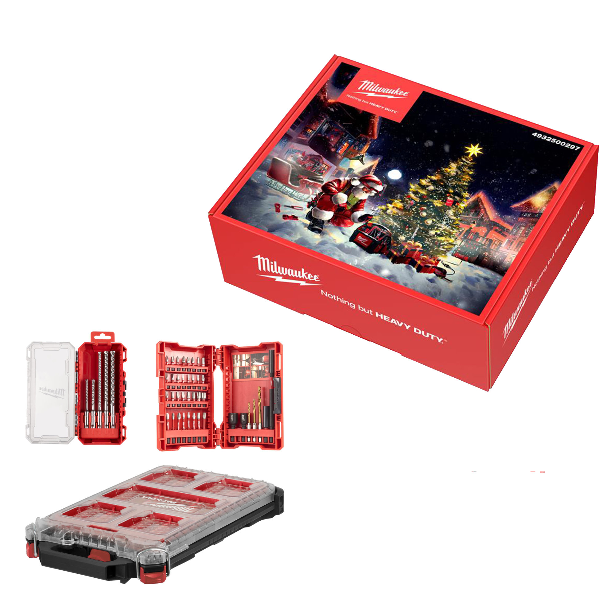 Milwaukee Weihnachtskalender 2025, 5-tlg. + Milwaukee SHOCKWAVE Zubehör-Set 32-tlg.